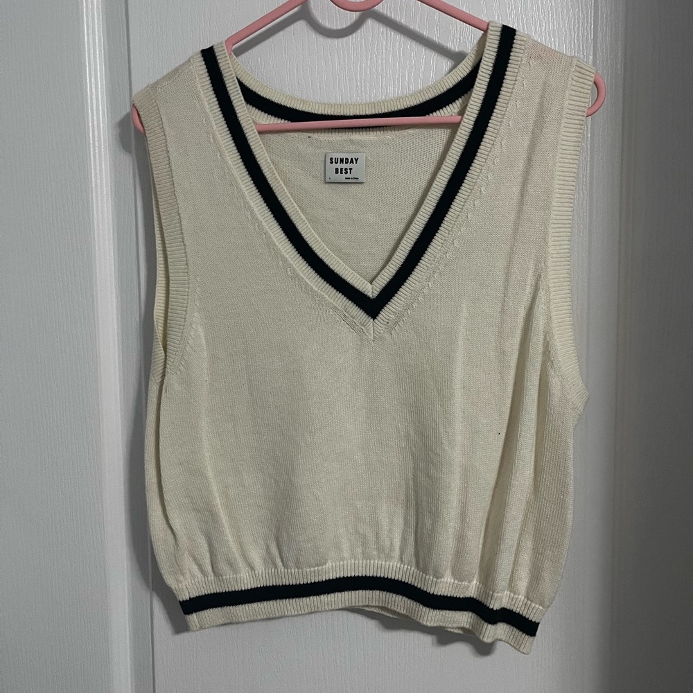 Sunday Best Cream and Black Vest